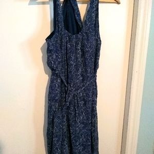 Blue Paisley chiffon shift dress size XL